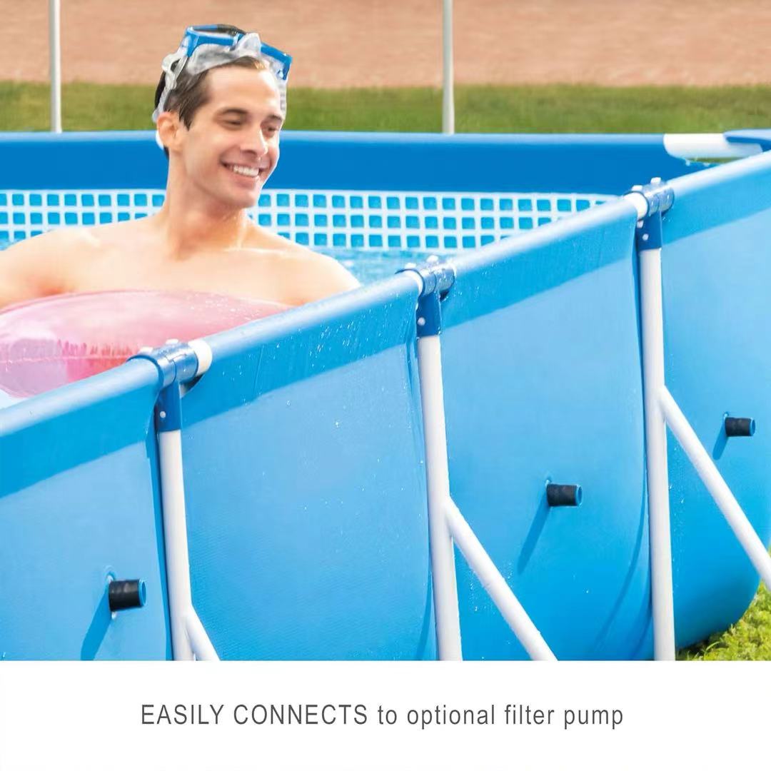 ☀️ FLASH SALE! Rectangular Frame Pool w/ Quick Drain 💦 - 15% OFF + FREE Pool Kit! 🚚 Fast US/UK/CA/AU Shipping