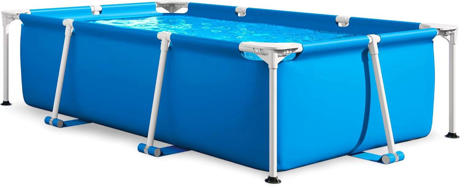 ☀️ FLASH SALE! Rectangular Frame Pool w/ Quick Drain 💦 - 15% OFF + FREE Pool Kit! 🚚 Fast US/UK/CA/AU Shipping