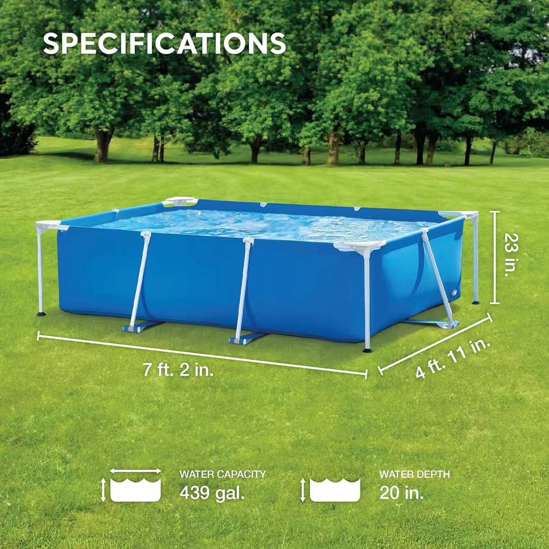 ☀️ FLASH SALE! Rectangular Frame Pool w/ Quick Drain 💦 - 15% OFF + FREE Pool Kit! 🚚 Fast US/UK/CA/AU Shipping