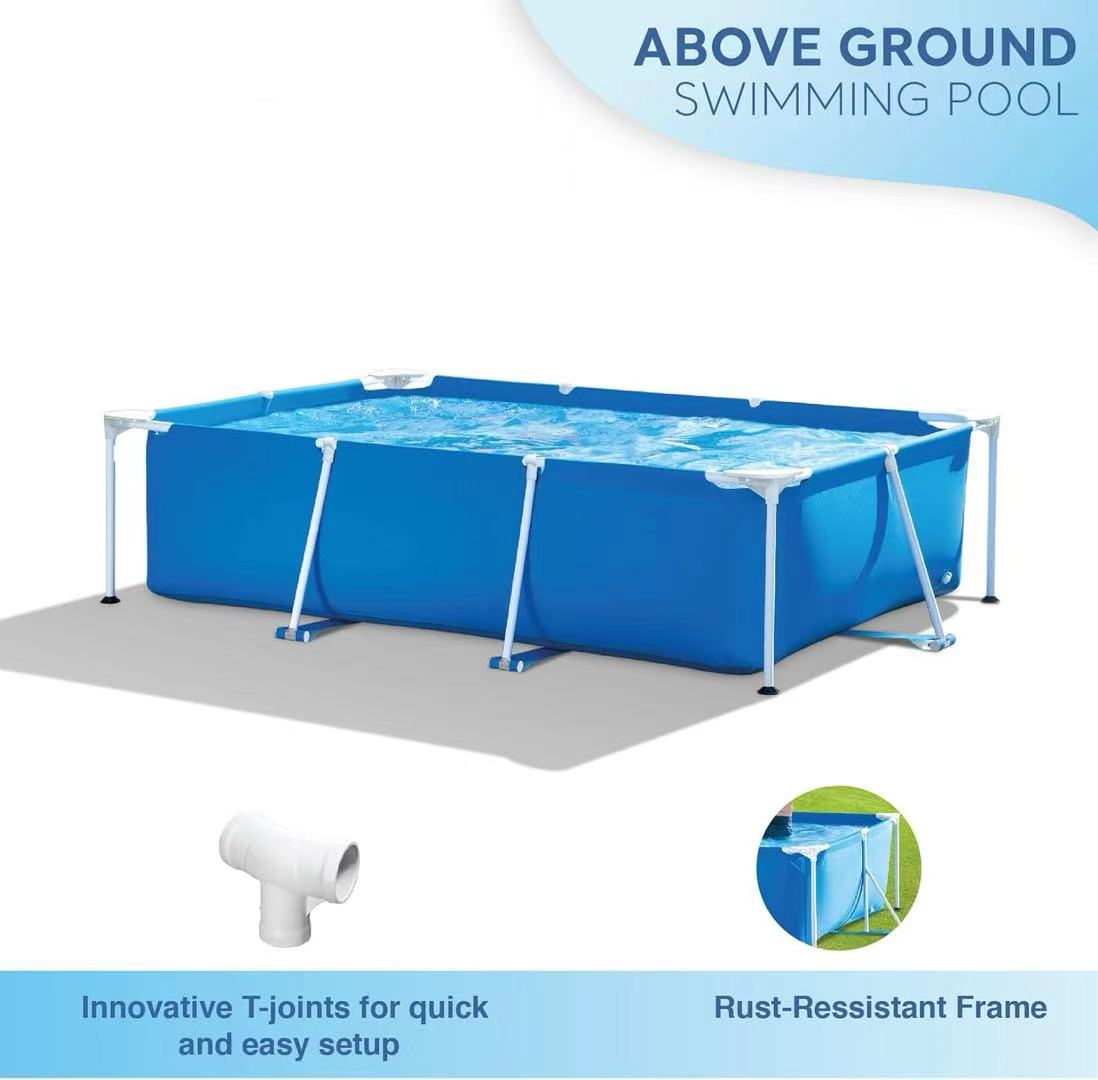 ☀️ FLASH SALE! Rectangular Frame Pool w/ Quick Drain 💦 - 15% OFF + FREE Pool Kit! 🚚 Fast US/UK/CA/AU Shipping