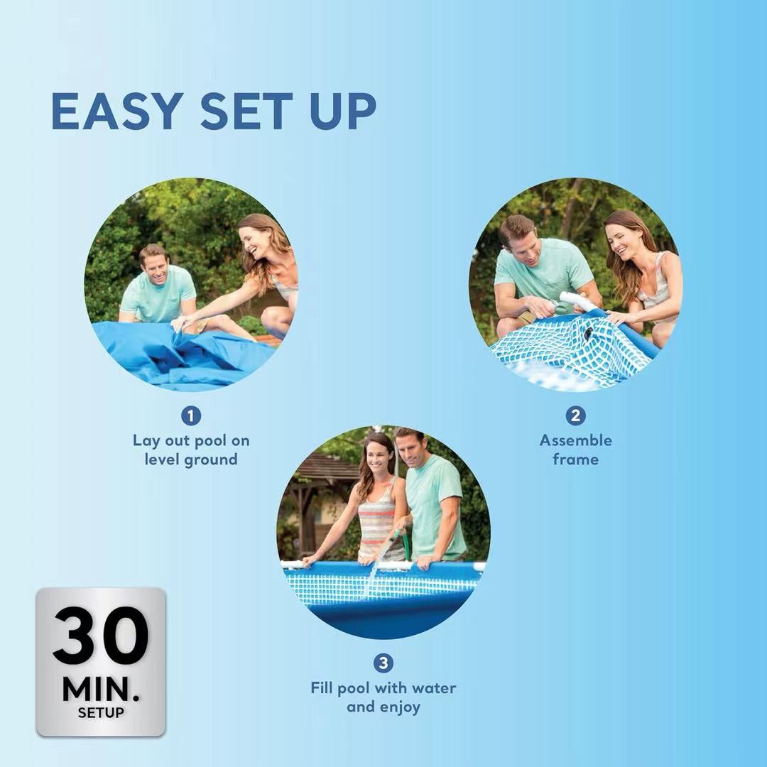 ☀️ FLASH SALE! Rectangular Frame Pool w/ Quick Drain 💦 - 15% OFF + FREE Pool Kit! 🚚 Fast US/UK/CA/AU Shipping