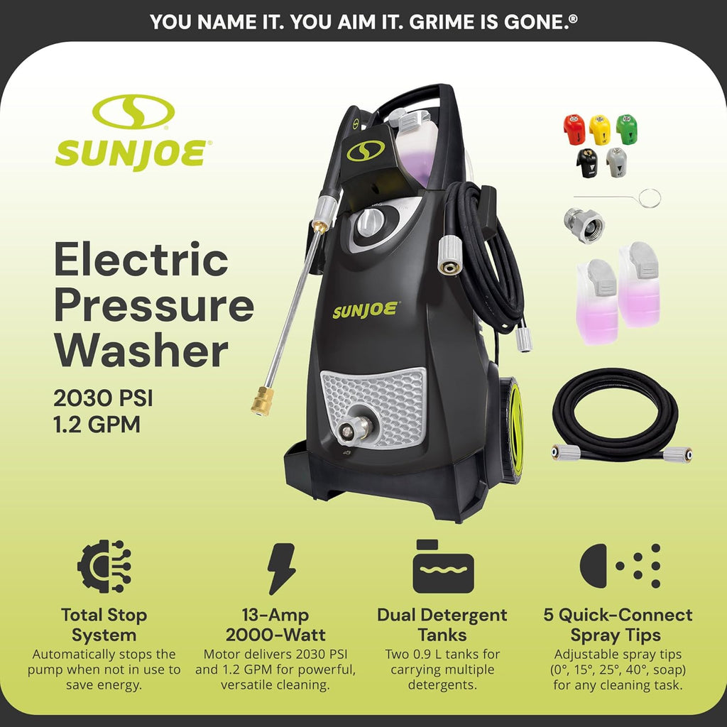 ⚡ FLASH SALE: 2030PSI Electric Pressure Washer - Dual Soap Tanks + 35ft GFCI Cord | FREE Detergent Kit 🎁 $30 OFF!