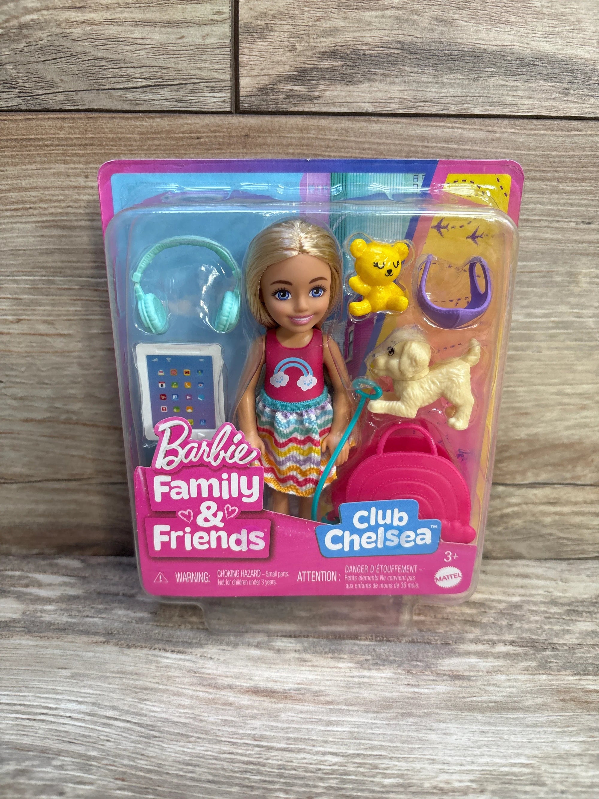 NEW Barbie Chelsea Doll & Accessories Travel Set with Puppy